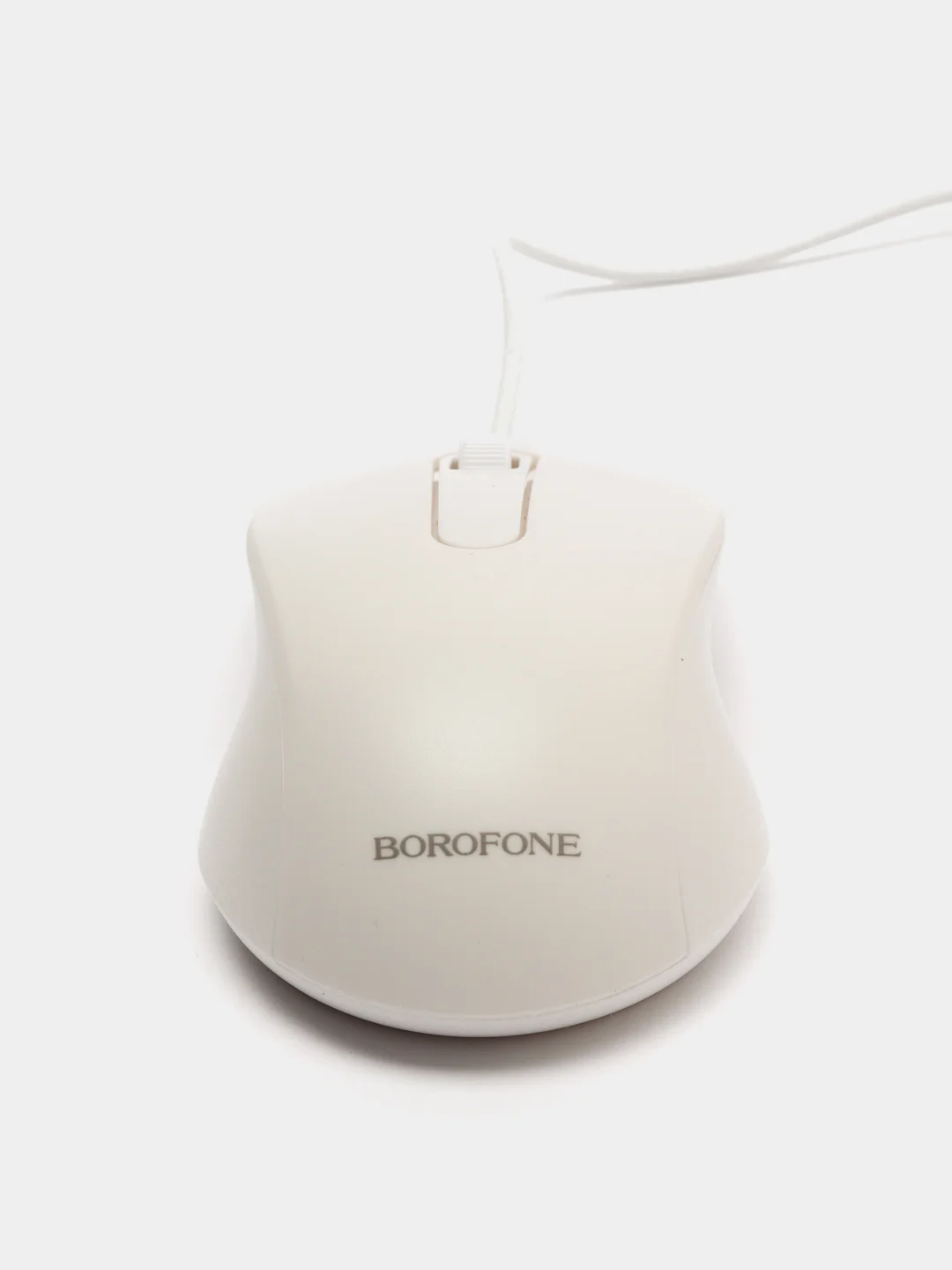 Белый мышь компьютерная проводная BOROFONE BG4 Universal Business USB