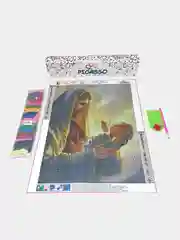 Алмазная мозаика 30х40 см "Иисус с младенцем" без подрамника