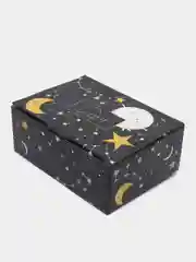 Черный коробка - пенал Моей звездочке, плотный картон, 4 вида