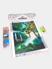 Желтый алмазная мозаика 30х40 см "Мультфильмы" без подрамника