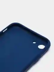 Темно-синий чехол iPhone 7 / 8 / SE 2020 силиконовый с закрывающейся камерой