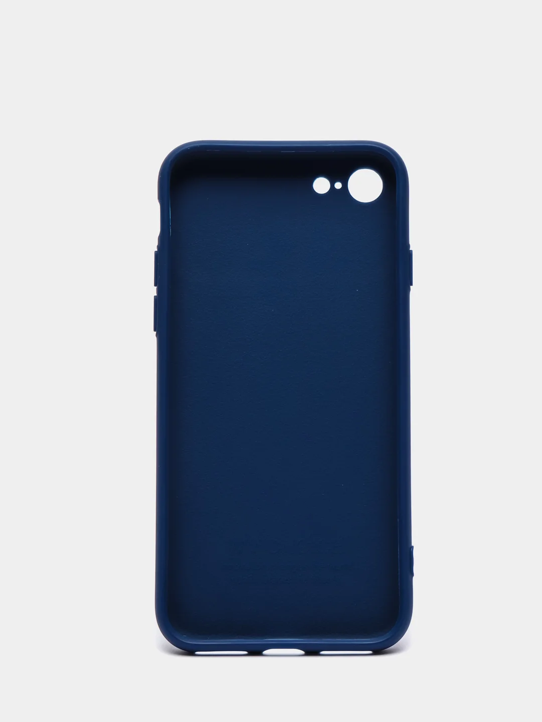 Темно-синий чехол iPhone 7 / 8 / SE 2020 силиконовый с закрывающейся камерой