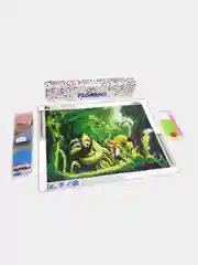 Зеленый алмазная мозаика 30х40 см "Мультфильмы" без подрамника