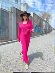 Фуксия костюм-тройка женский, летний