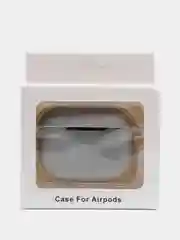 Серый силиконовый чехол для наушников AirPods Pro с карабином