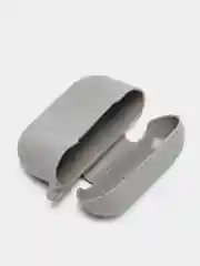 Серый силиконовый чехол для наушников AirPods Pro с карабином