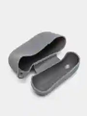 Тёмно-серый силиконовый чехол для наушников AirPods Pro с карабином
