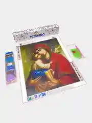 Розовый алмазная мозаика вышивка 30 х 40 см "Иконы", без подрамника