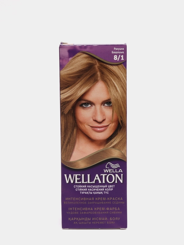 Крем-краска для волос WELLATON, стойкая, 8/1, Ракушка купить по цене ...