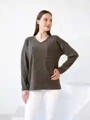 Джемпер женский Binita (р.46-58) базовый, классический, лонгслив, полувер, большие размеры