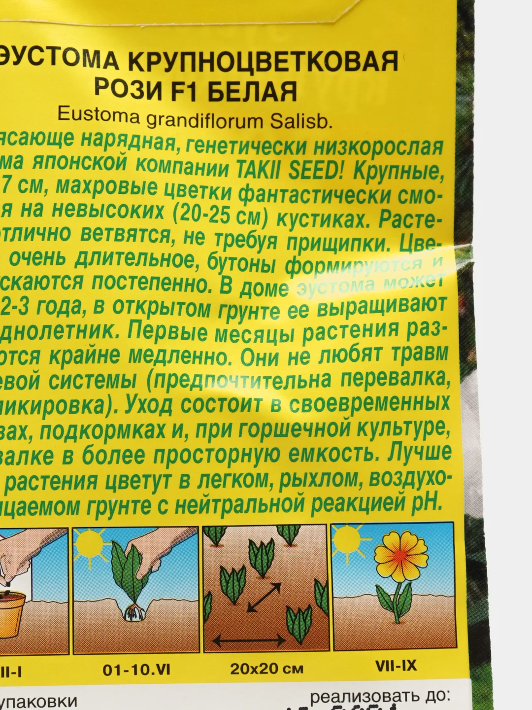 Семена Эустома крупноцветковая махровая "Рози Белая"