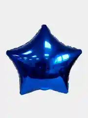 Темно-синий шар звезда фольгированный 19", 50 см