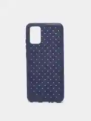 Темно-синий чехол Samsung Galaxy A02S, Самсунг Галакси А02с плетеный силиконовый