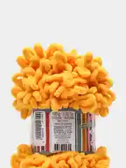 Горчичный пряжа Alize Puffy Fine, маленькие петельки, микрополиэстер, 100 г, 14 м