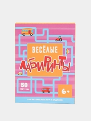 Игра карточная "Весёлые лабиринты", Проф-Пресс, 100 игр