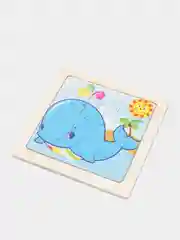 Белый деревянный пазл для детей