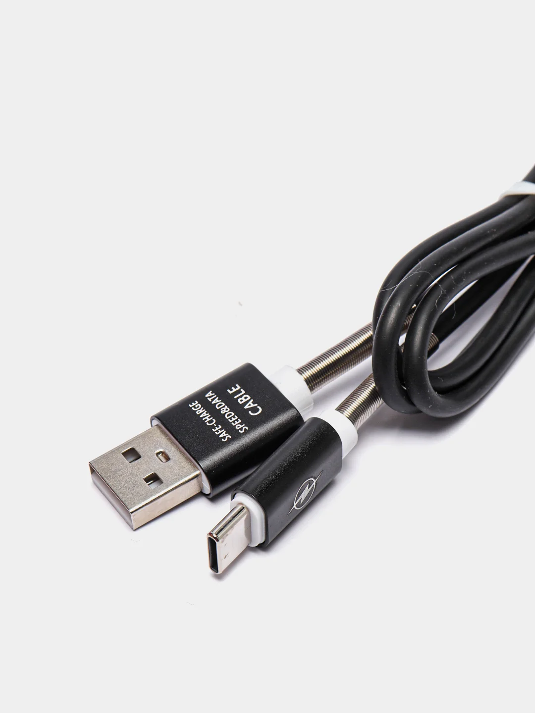 Черный кабель для зарядки Type-C