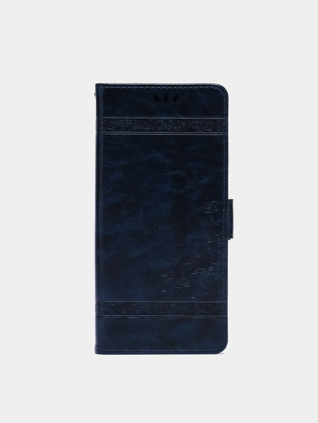 Темно-синий кожаный PU чехол-книжка для Xiaomi Redmi 9, Редми 9