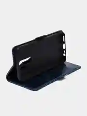 Темно-синий кожаный PU чехол-книжка для Xiaomi Redmi 9, Редми 9