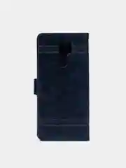 Темно-синий кожаный PU чехол-книжка для Xiaomi Redmi 9, Редми 9