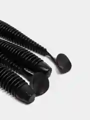 Черный силиконовые примнки RAF, Swing Impact 5.0, 125 mm, 4 штуки, Виброхвост