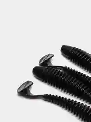 Черный силиконовые примнки RAF, Swing Impact 5.0, 125 mm, 4 штуки, Виброхвост