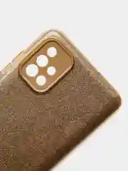 Золотой чехол Samsung Galaxy A51, Самсунг Галакси А51 с защитой камеры, блестящий