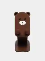 Коричневый настольный держатель для смартфона "Мультяшки"