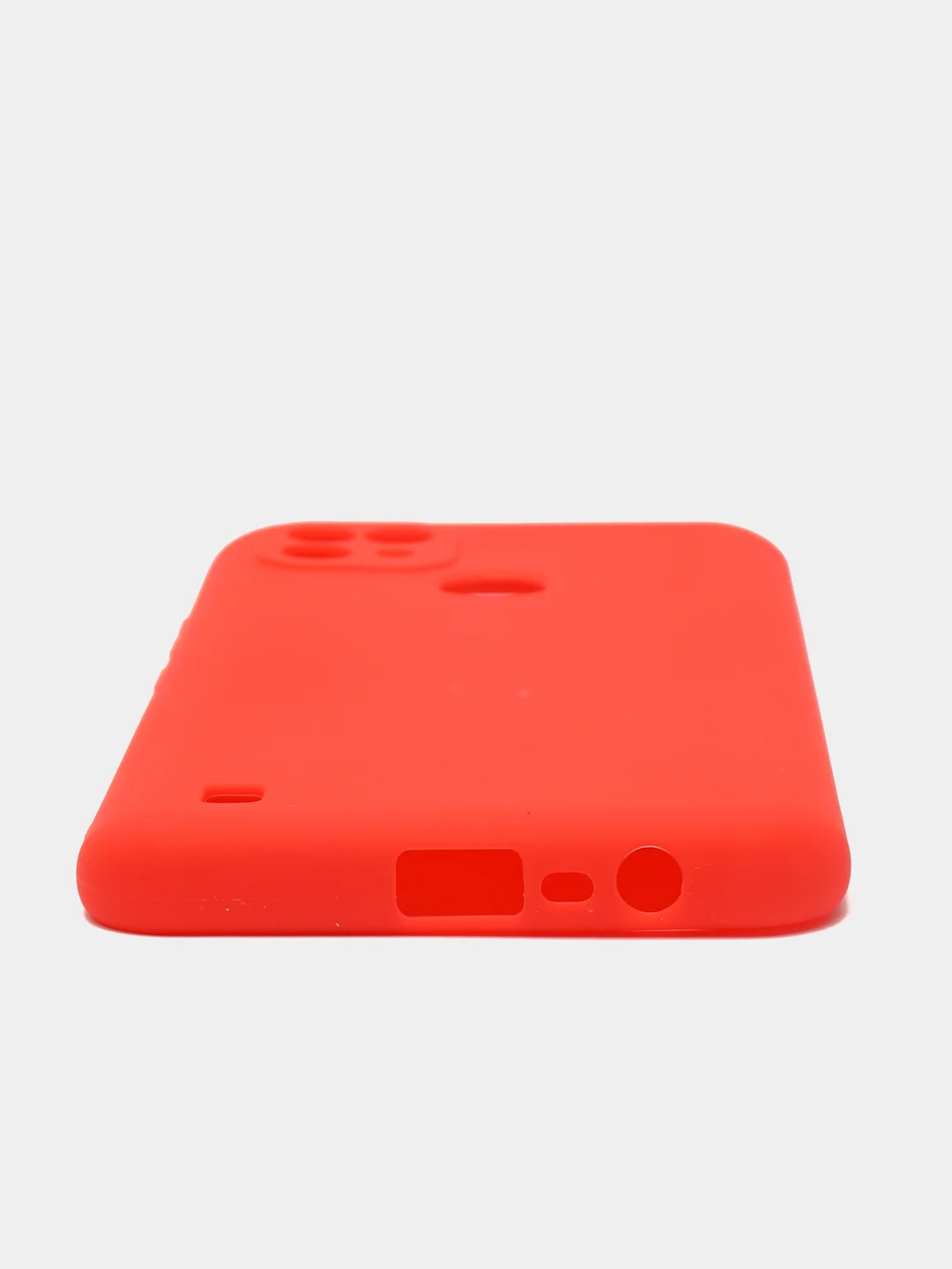 Красный чехол для Realme C21 силиконовый матовый однотонный