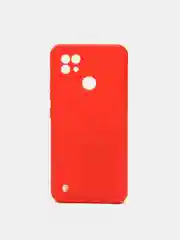 Красный чехол для Realme C21 силиконовый матовый однотонный