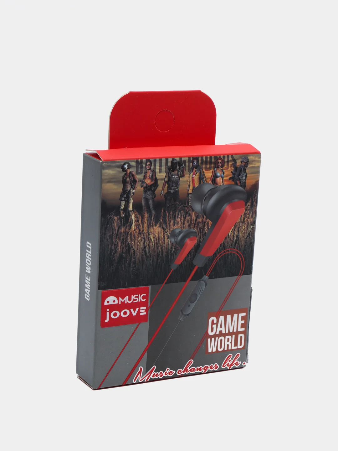 Красный наушники вакуумные c микрофоном Joove Music (гарнитура ) для Android/Андроид