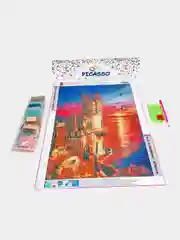 Алмазная мозаика, 30 х 40 см, "Ласточкино гнездо" без подрамника