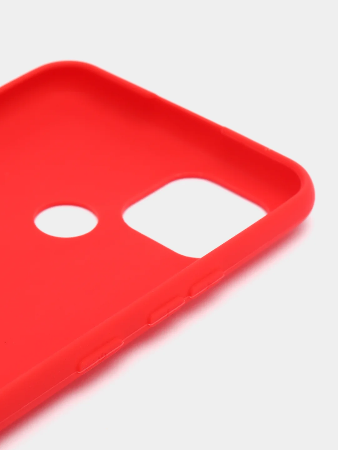 Алый чехол Realme C21 / Реалми С21 цветной, матовый, силиконовый