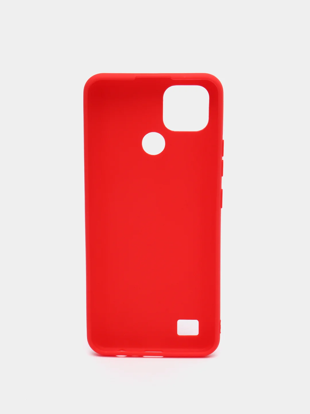 Алый чехол Realme C21 / Реалми С21 цветной, матовый, силиконовый