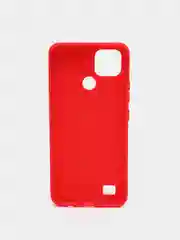 Алый чехол Realme C21 / Реалми С21 цветной, матовый, силиконовый