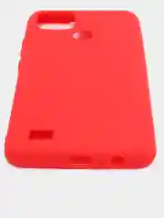 Алый чехол Realme C21 / Реалми С21 цветной, матовый, силиконовый