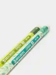 Карандаш чернографитный Brauberg "Green", 3 штуки, HB, с ластиком, пластиковый