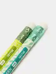Карандаш чернографитный Brauberg "Green", 3 штуки, HB, с ластиком, пластиковый