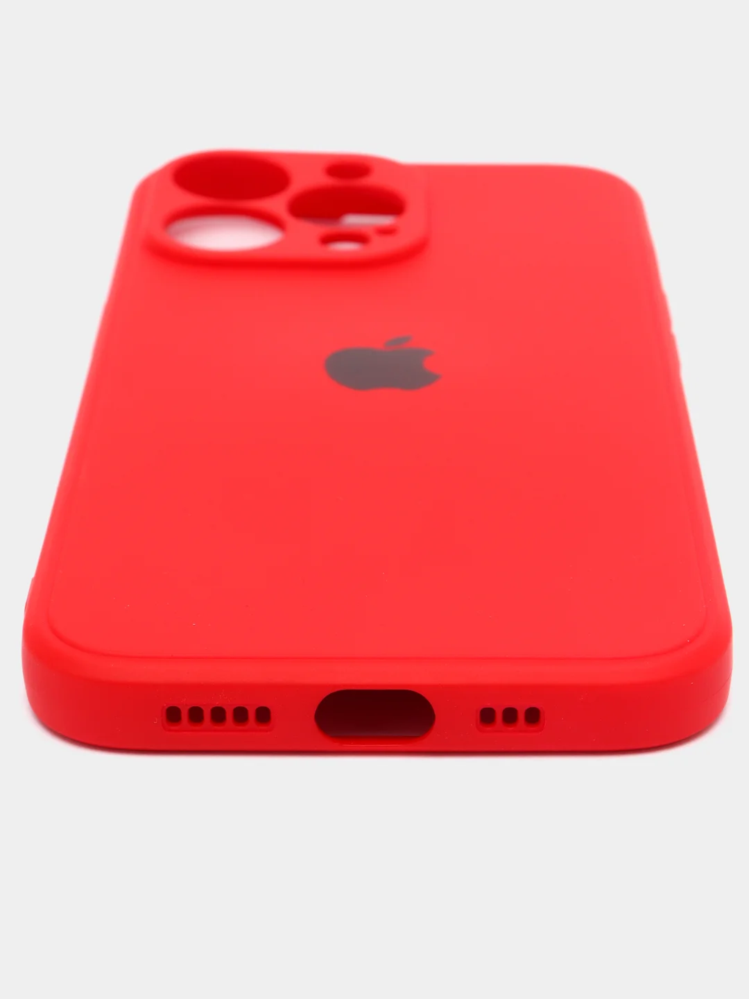 Красный чехол на iPhone 11, 13, 12, XR, Pro, Max, Mini, бархатный