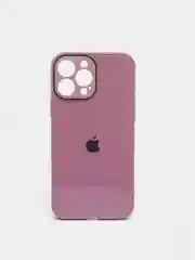 Сиреневый чехол силиконовый со стеклянной панелью для iPhone 13 Pro Max