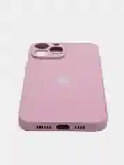 Сиреневый чехол силиконовый со стеклянной панелью для iPhone 13 Pro Max