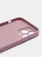 Сиреневый чехол силиконовый со стеклянной панелью для iPhone 13 Pro Max