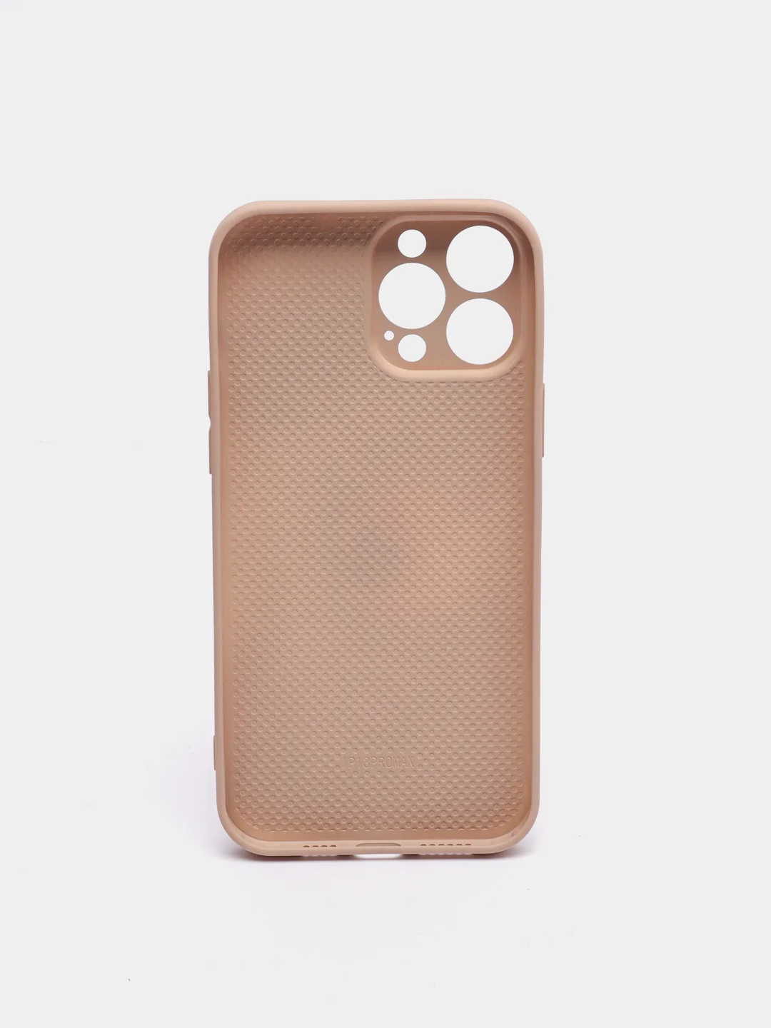 Кремовый чехол силиконовый со стеклянной панелью для iPhone 13 Pro Max
