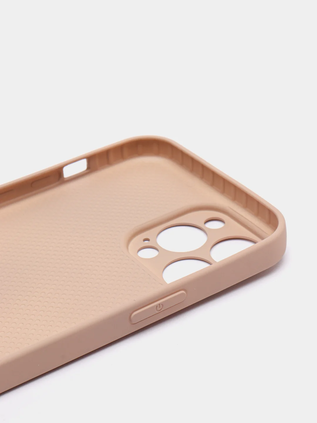 Кремовый чехол силиконовый со стеклянной панелью для iPhone 13 Pro Max