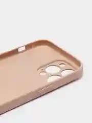 Кремовый чехол силиконовый со стеклянной панелью для iPhone 13 Pro Max
