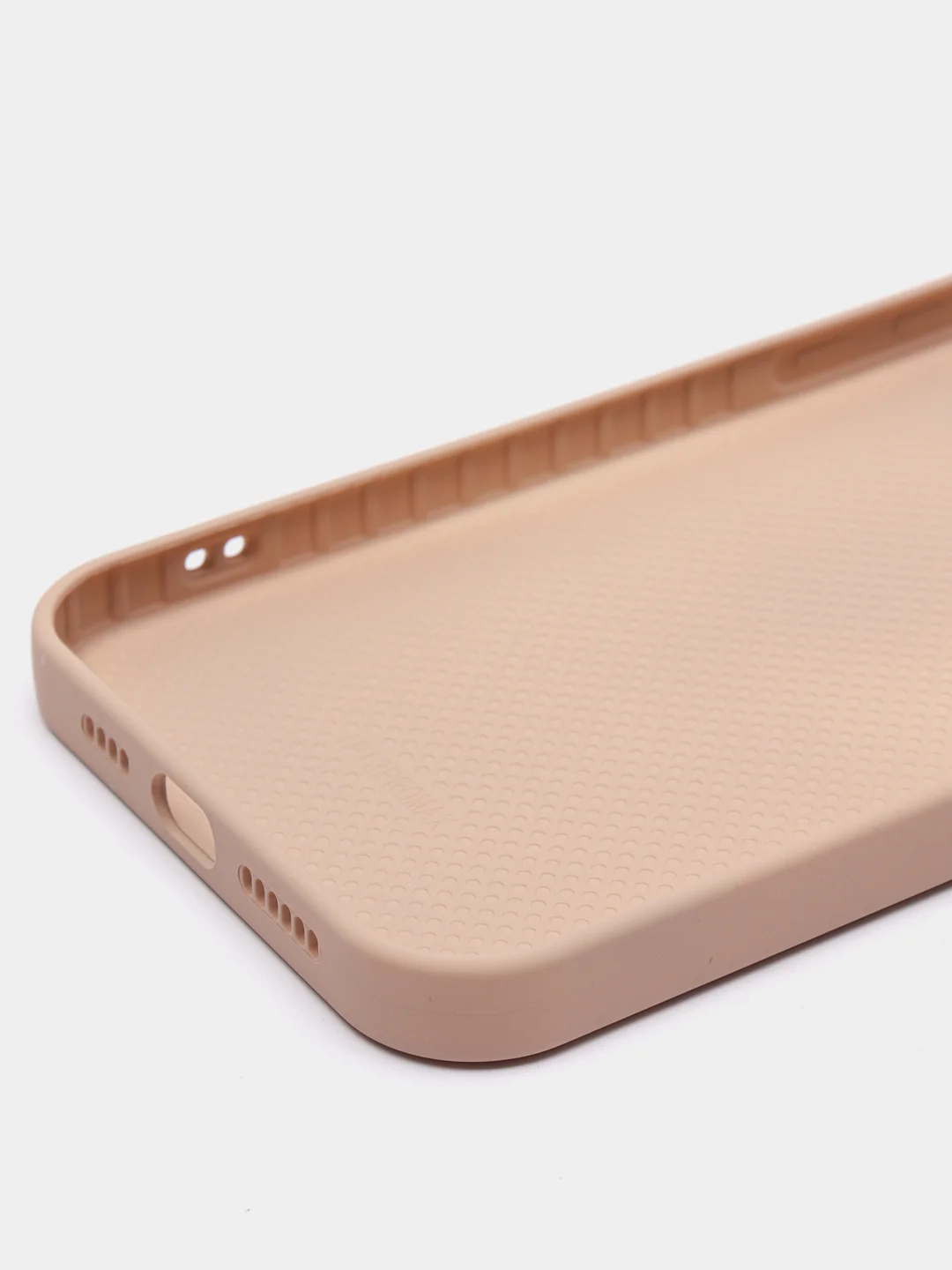 Кремовый чехол силиконовый со стеклянной панелью для iPhone 13 Pro Max