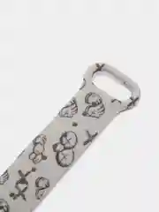 Бежевый силиконовый ремешок с принтом для Xiaomi Mi Band 7 / 3 / 4 / 5 / 6