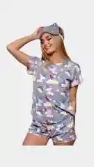 Пижама женская с единорогом: футболка, шорты