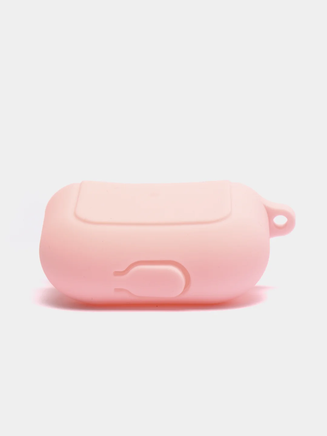 Розовый чехол для наушников Apple Airpods 3 с карабином силиконовый