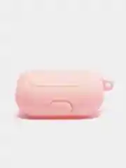 Розовый чехол для наушников Apple Airpods 3 с карабином силиконовый